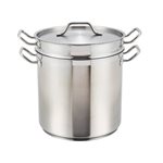 Marmite avec bain marie 8 ptes aluminium