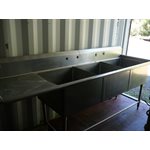 Evier 3 cuves tts24 24 L24 98 1 / 2 x29 1 / 2 x38